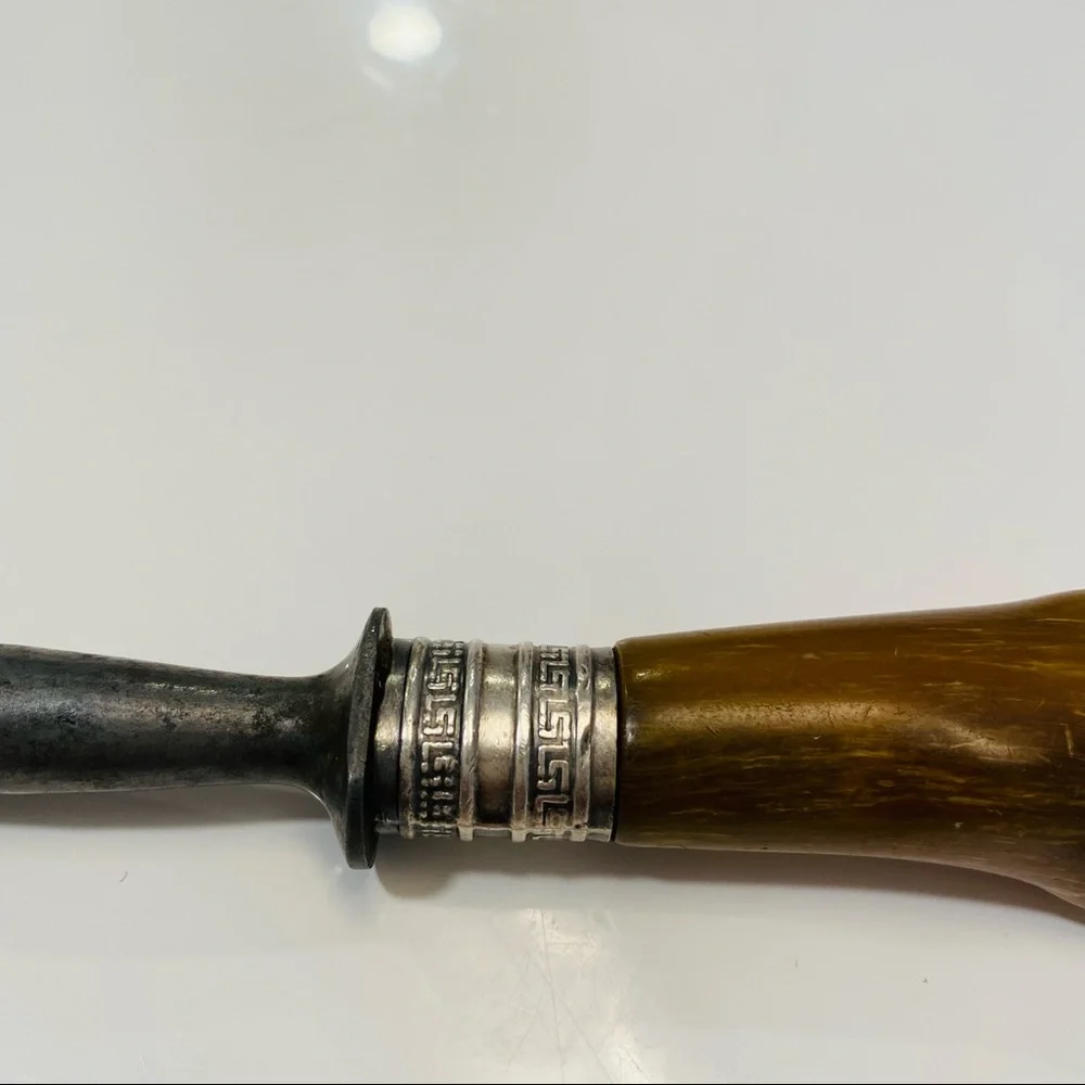 Vintage Sterling Silver Knife Sharpener Honing Steel Rod with Bakelite handle - Picture 5 of 12